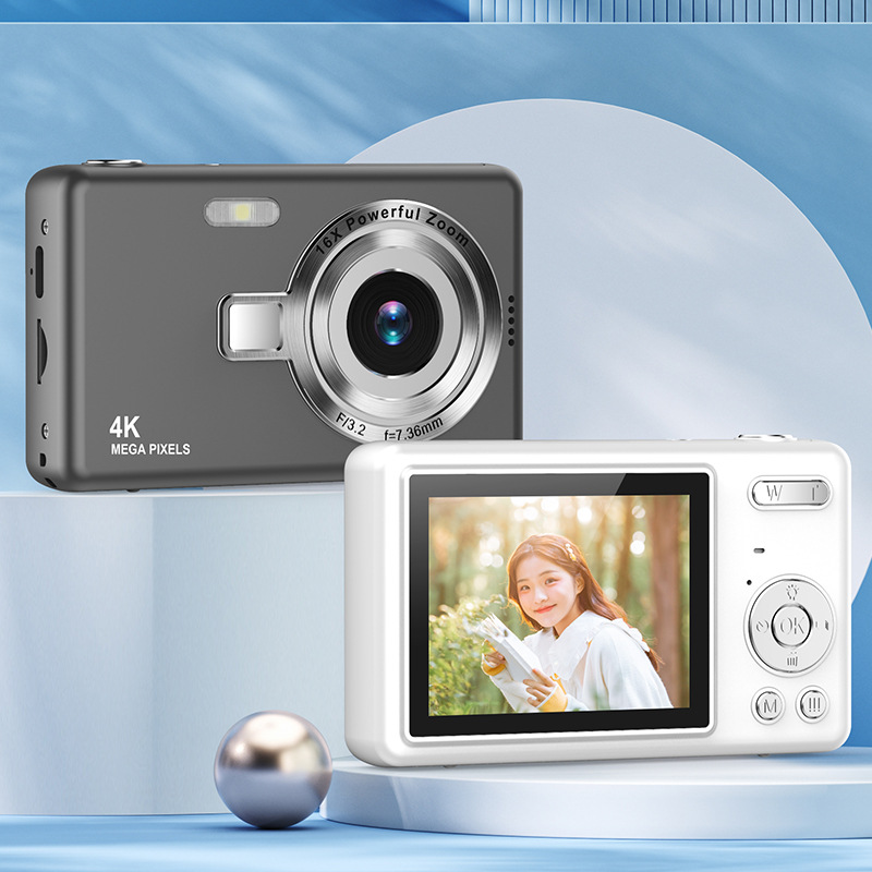 CCD 4K pixel digital camera student entry-level mini card machine home shooting green screen live streaming