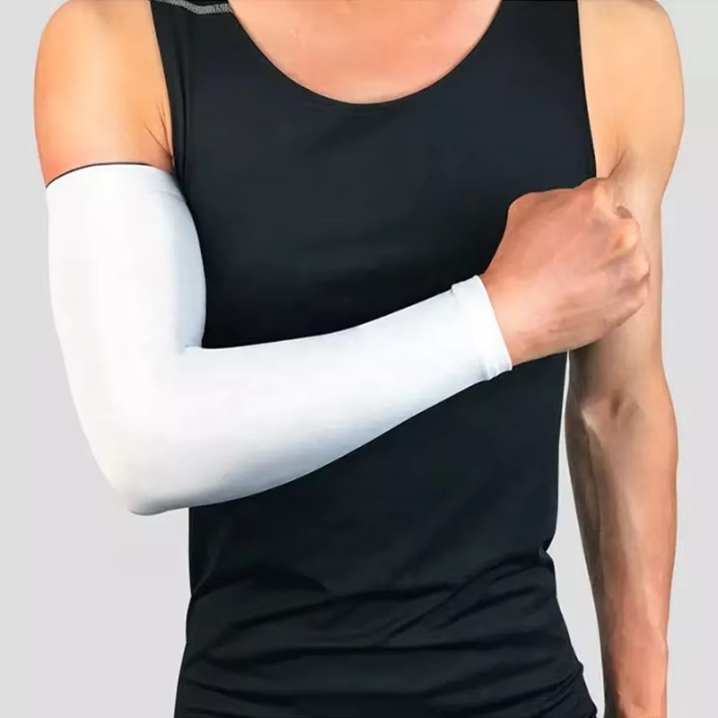 Sports arm sleeve, sun protection outdoor cycling running anti-slip summer sleeve, ice silk breathable high-elastic custom