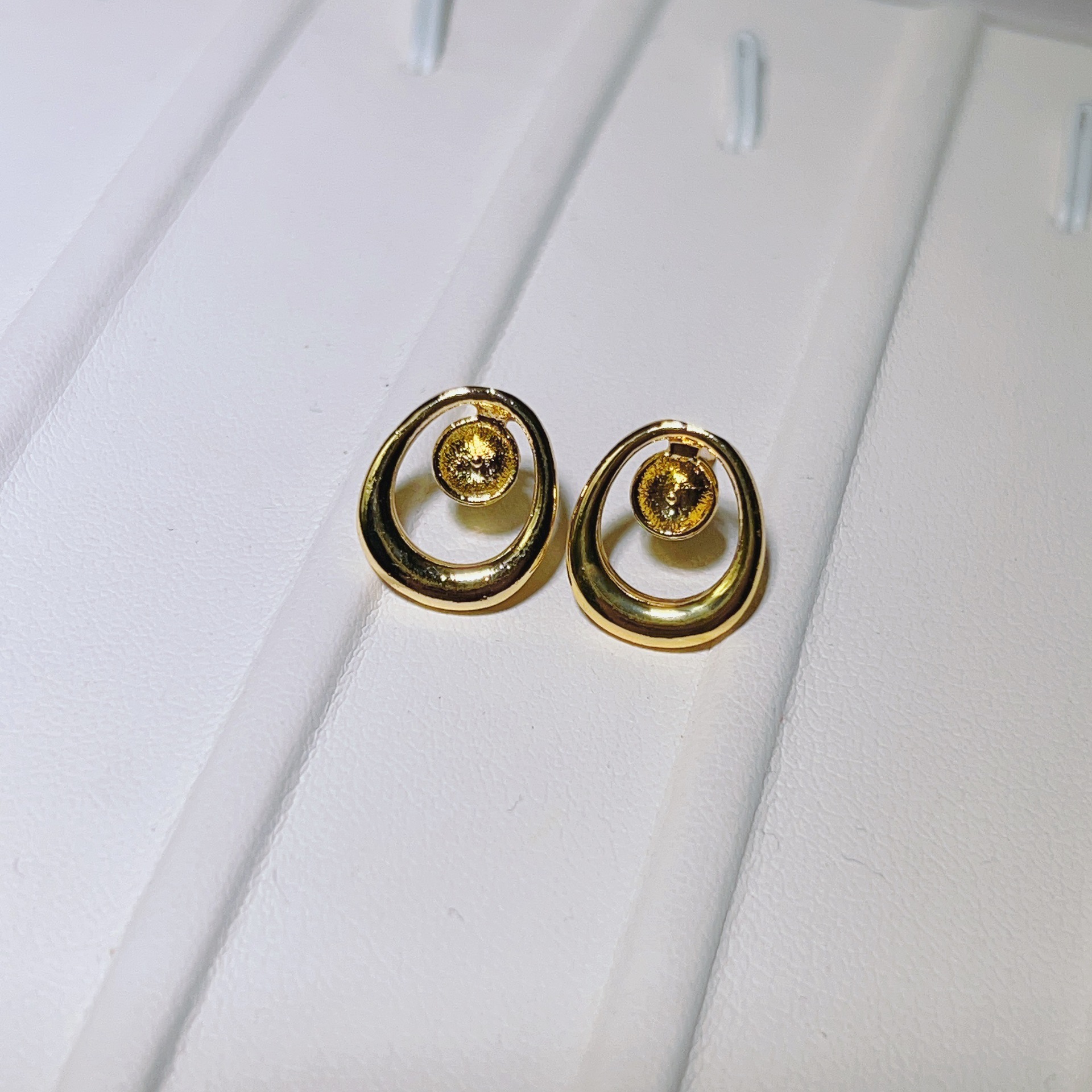 金色托（不含珠） · P1318光面水滴（7mm）