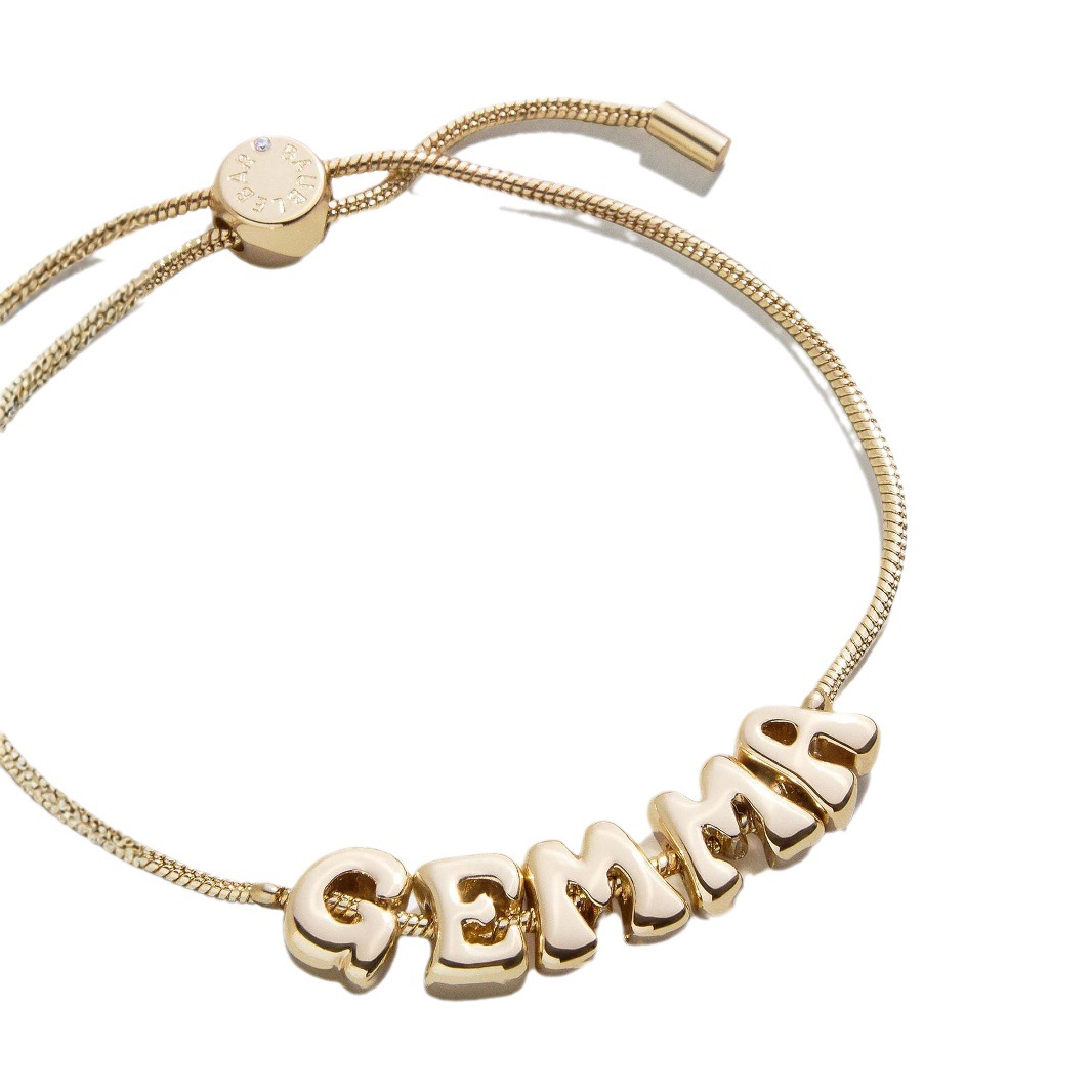 26 Letters DIY Combination Bracelet 18K Real Gold Plated Jewelry