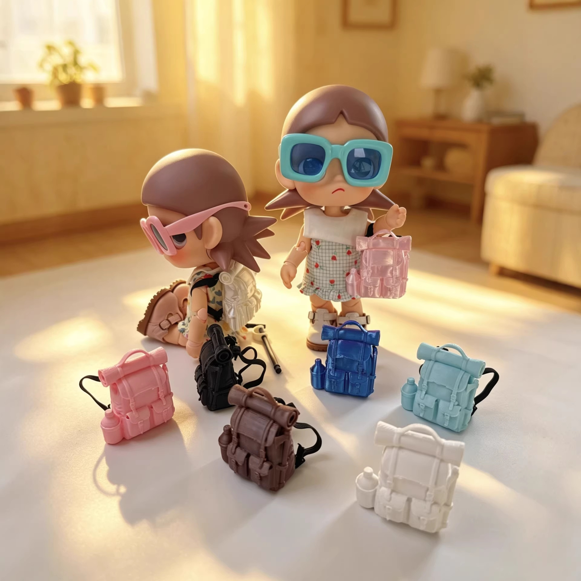 Backpack Only zsiga Movable Figure Yearning Place bjd Doll Clothes 3D Printed Hiking Backpack Small Backpack