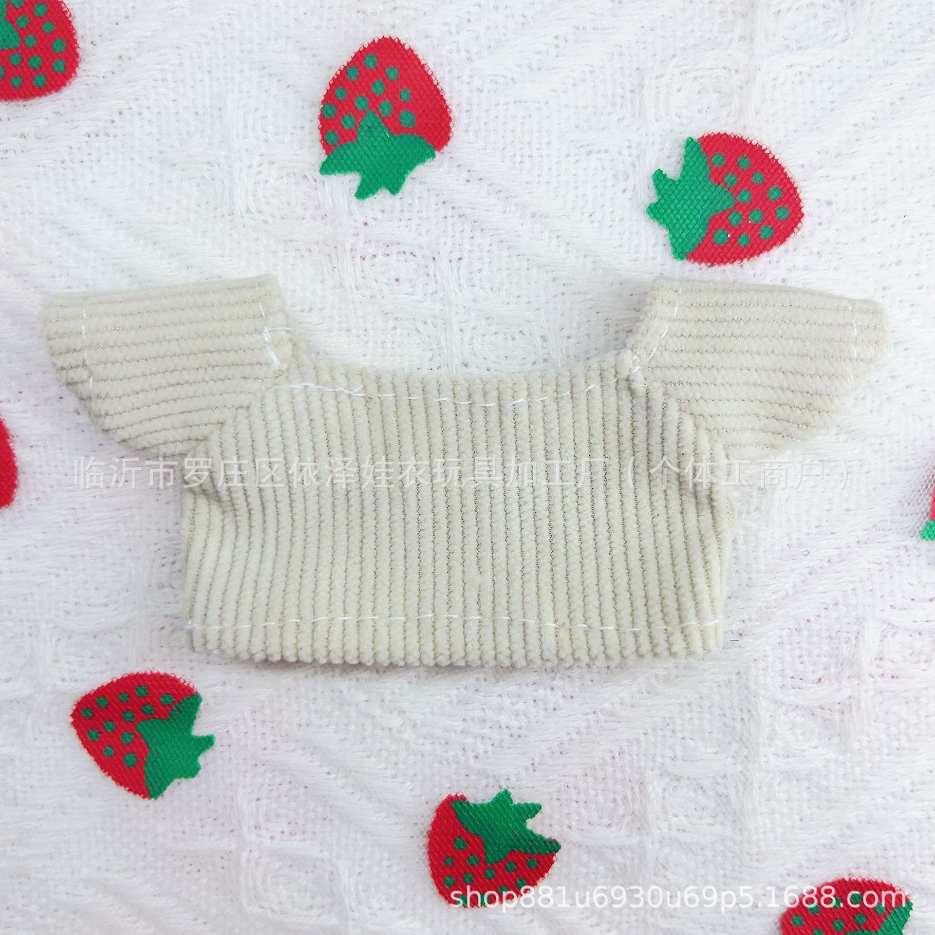10cm Honey Dog Pendant Doll Clothes T-shirt Corduroy Top Bear Doll Accessories Dress Up Toy