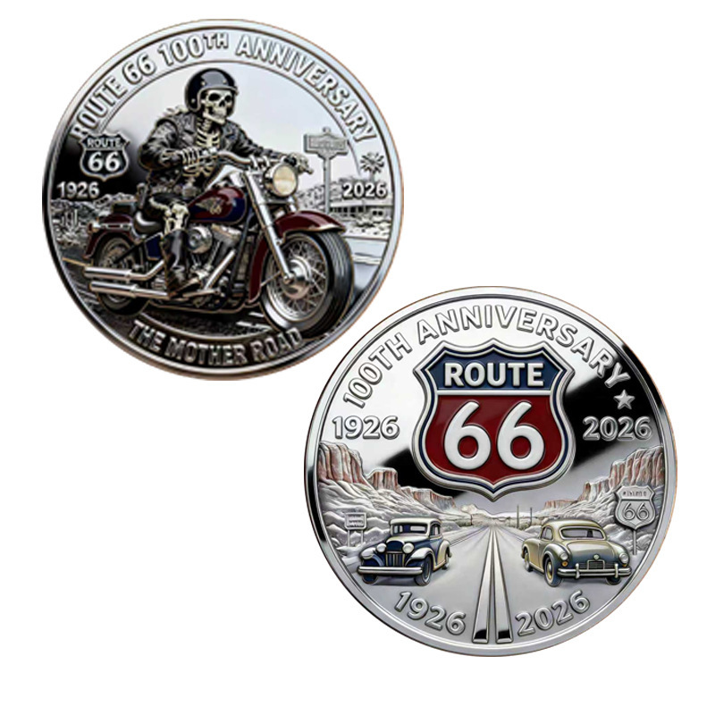 2026 New Standalone Site Product Route 66 100th Anniversary Coin American Highway Relief Coin International Station