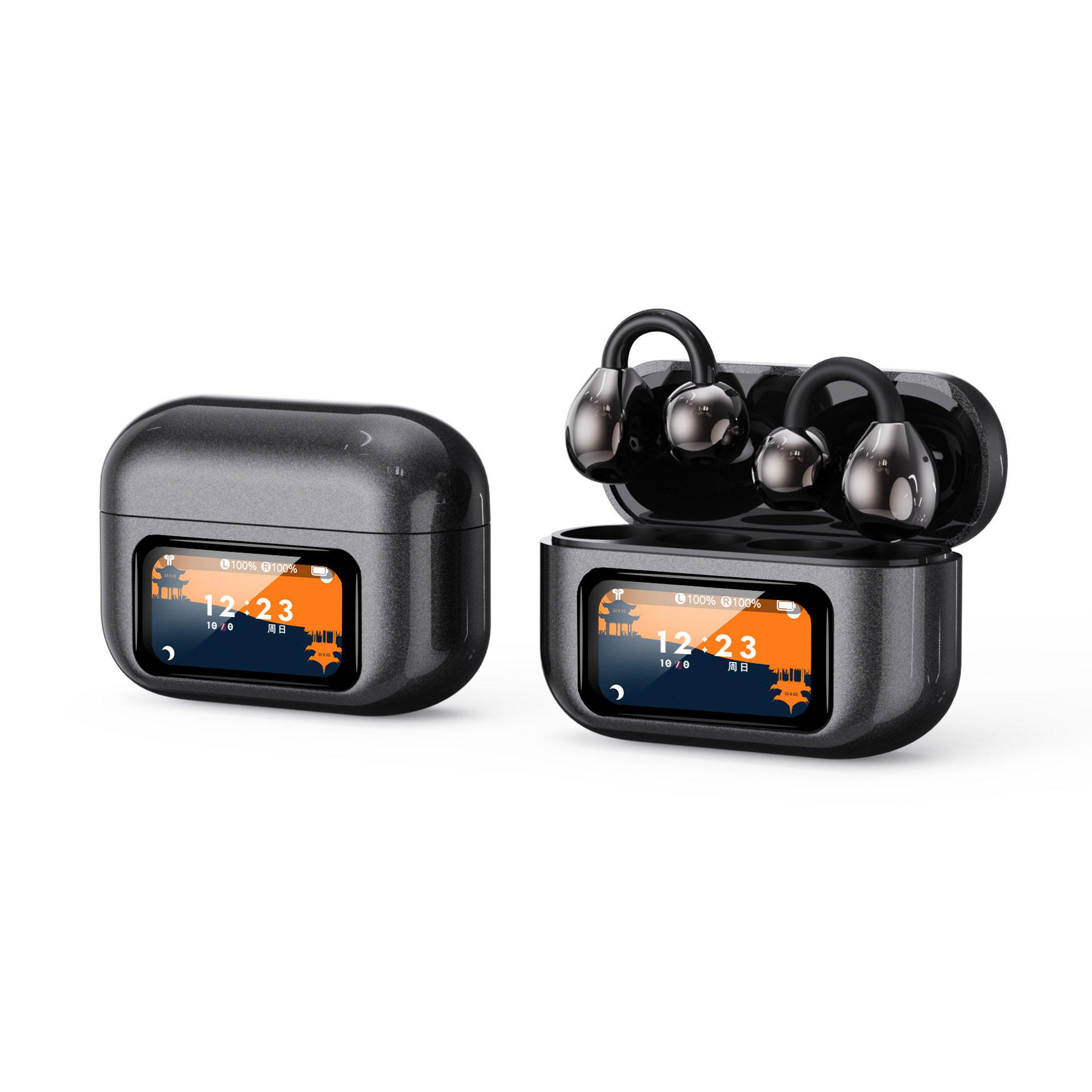 New XG42 Smart Translation Bluetooth Earphone OWS Clip-On Wireless Dual Ear Stereo HIFI Earphone