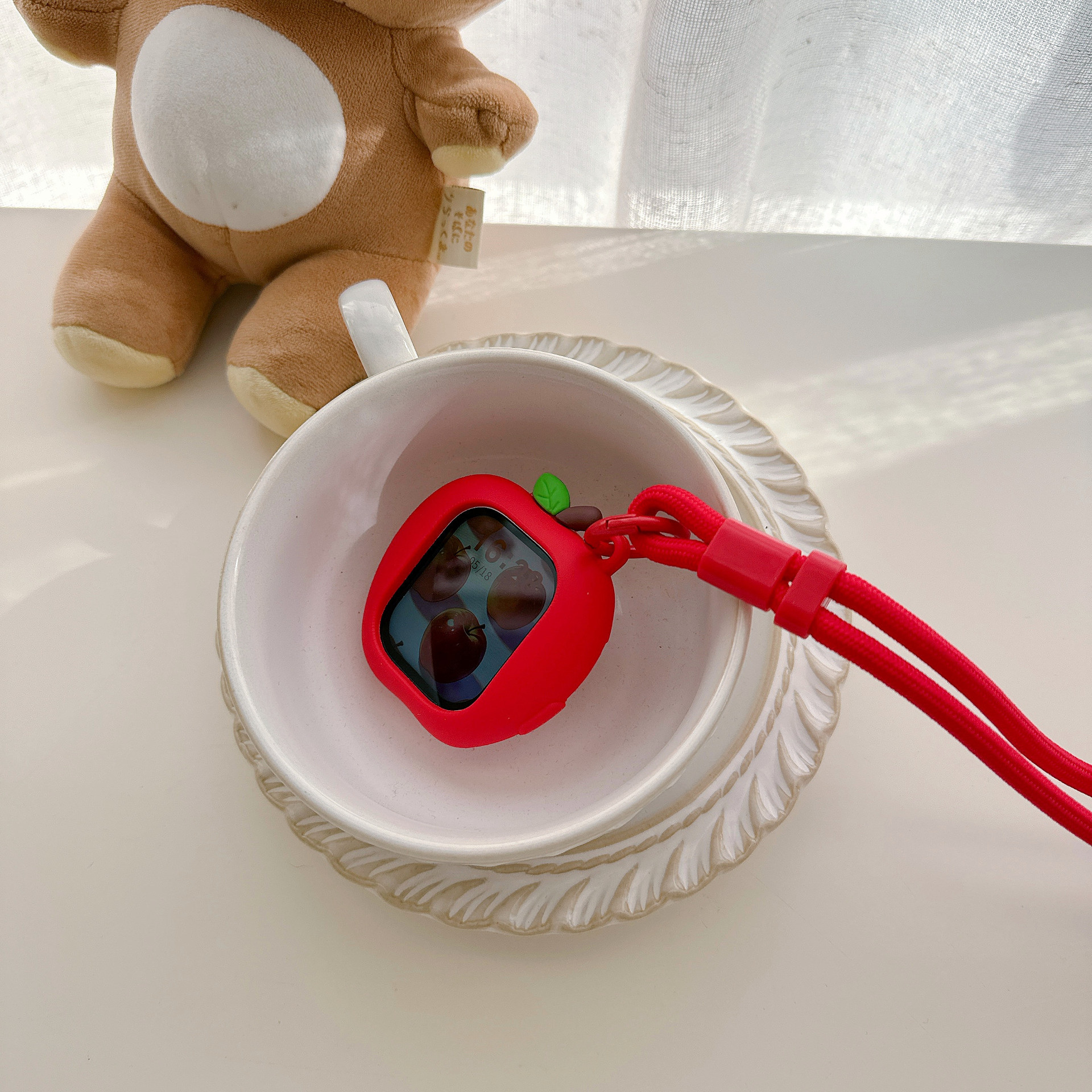 Red Apple Apple watch S11/10/9 compatible iWatch Ultra protective case full coverage soft case