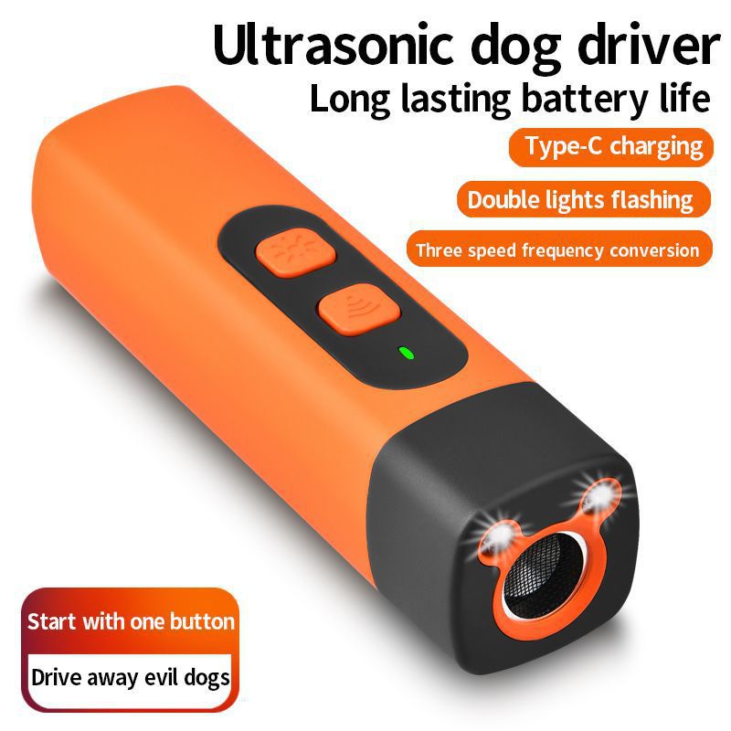 New Ultrasonic Bark Stopper Anti-Bark Charging Dog Repeller LED Light Dog Trainer Pet Dog