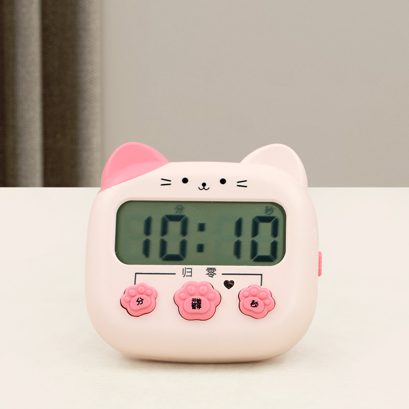 Electronic timer cartoon student children learning special desktop digital electronic timer mini kitchen magnetic