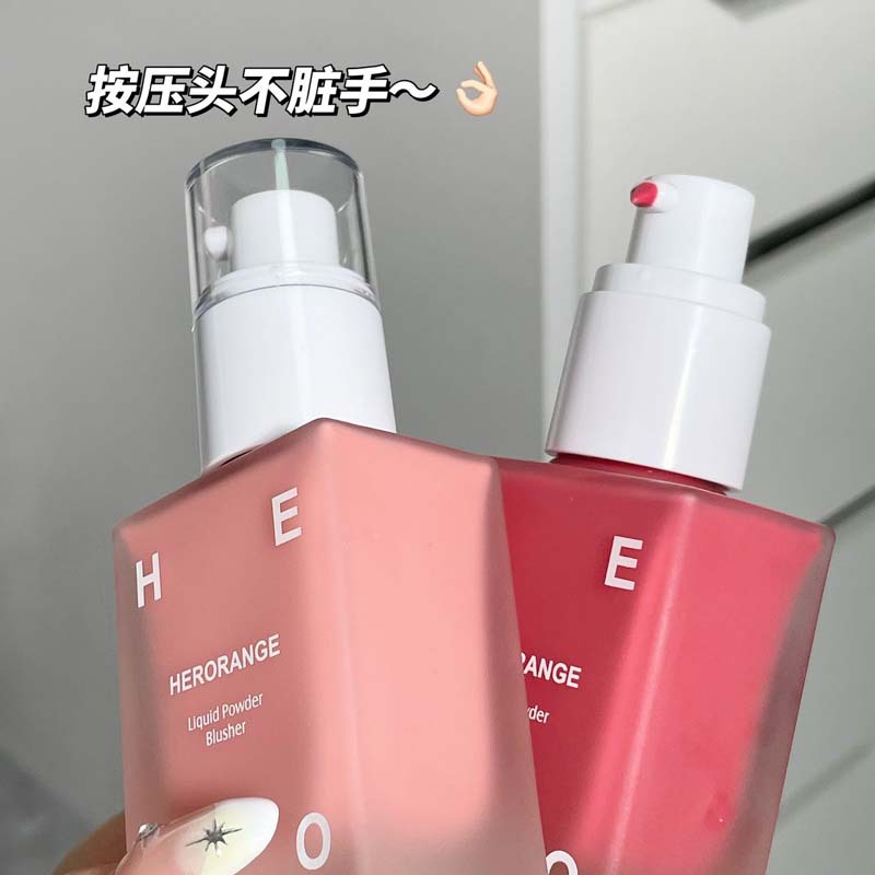 HERORANGE Zi Cai Rong Ye Liquid Blush Matte Long-lasting Youthful Fair Skin Rouge HR666