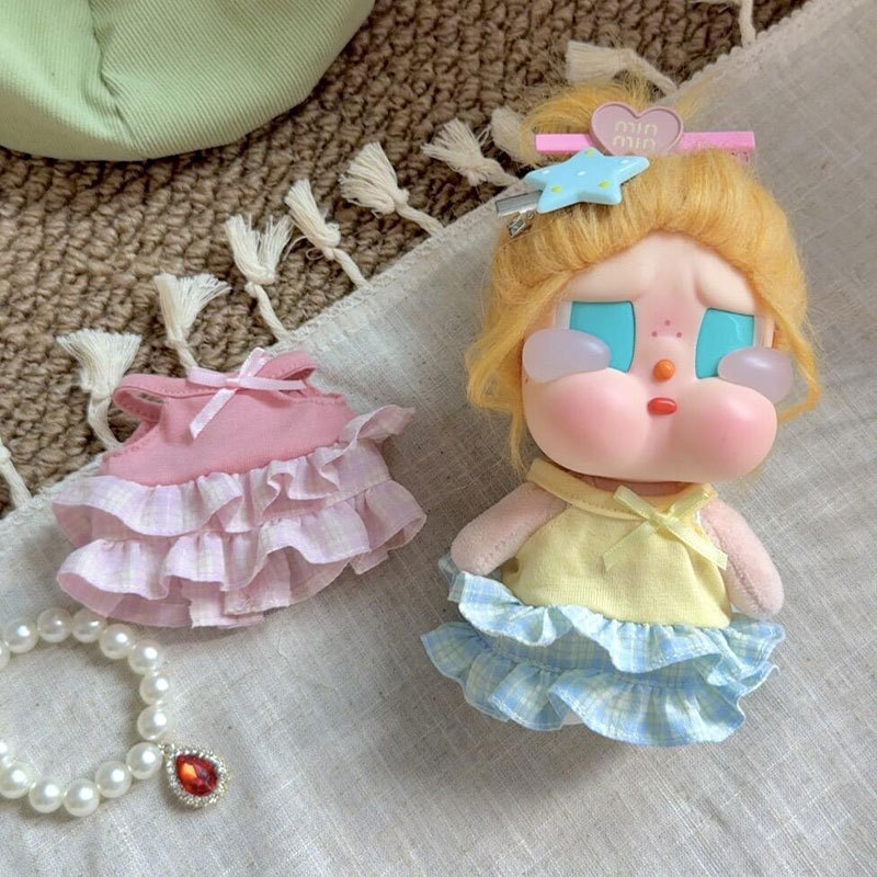 Only doll clothes] Suitable for Crybaby crying doll clothes Gulu Gulu clothing 15cm seaside vacation cake skirt