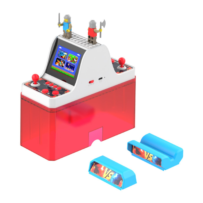 Mini Dual Screen Dual Player Game Console Arcade Joystick Game Console Nostalgic Children's Boys Gift