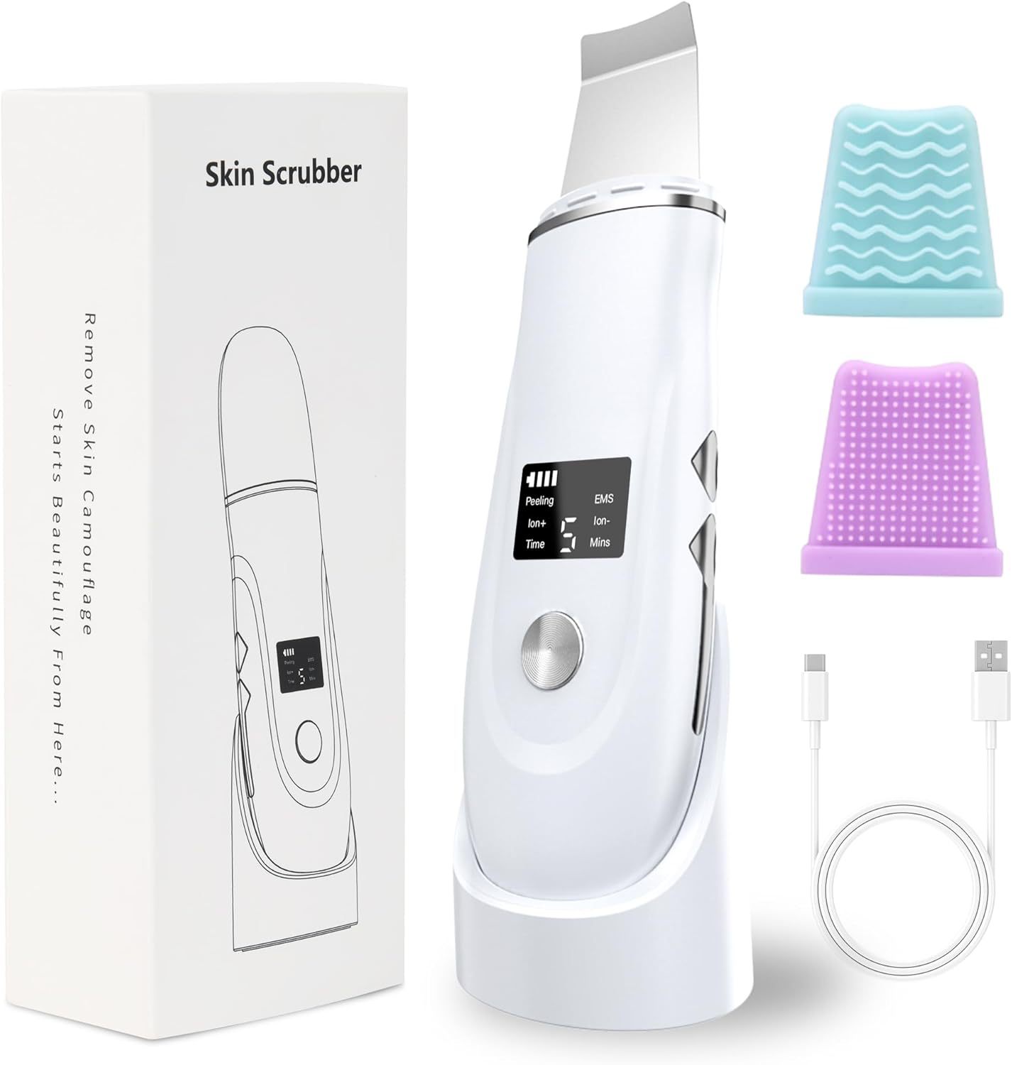 Blackhead Remover Tool, Pimple Extractor, Facial Pore Deep Cleaning, Silicone Massage Brush