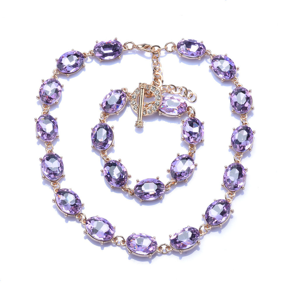 Super Flash Rhinestone Decorative Necklace Women Crystal Short Collarbone Chain Necklace Women Accessories