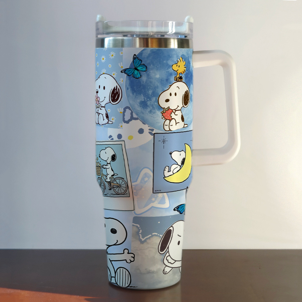 Stainless steel thermal cup Tumbler car cup 40OZ Snoopy large capacity car ice霸 cup