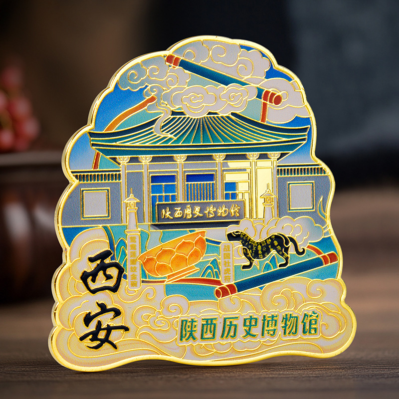 Scenic City Landmark Tourism Cultural Creative Metal Refrigerator Magnet UV Printing Chongqing Cultural Creative Tourism Magnetic Refrigerator Magnet