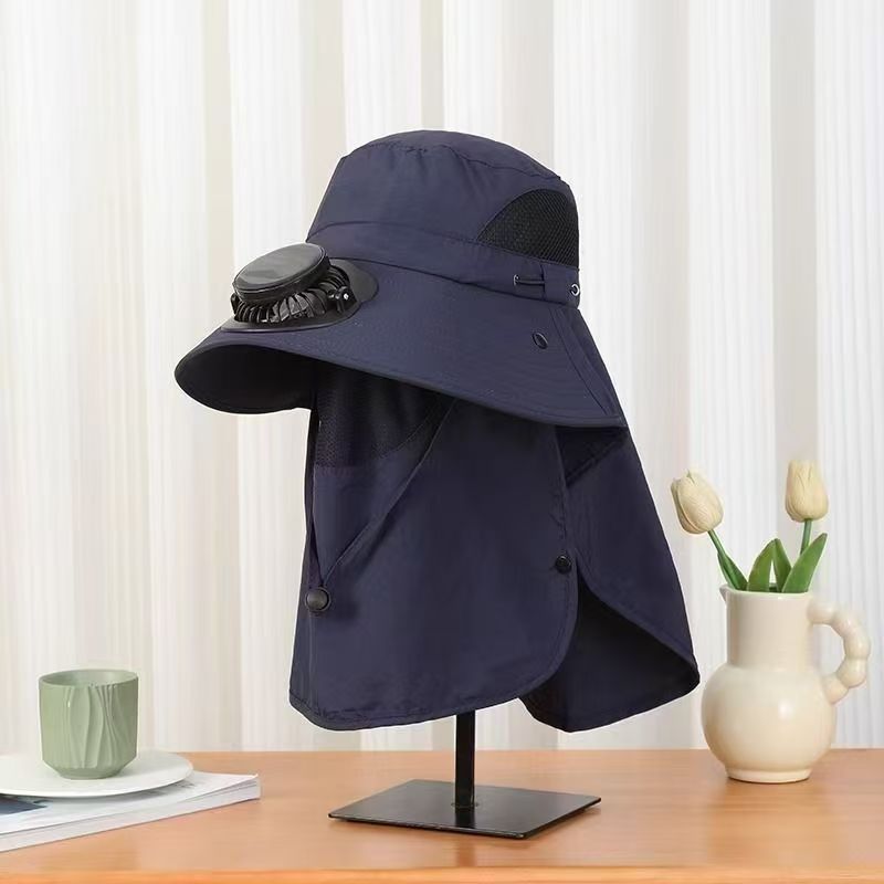New Sun Hat for Men and Women, Summer UV Protection, Neck Protection, Solar Fan Hat, Outdoor Hiking Fisherman Hat