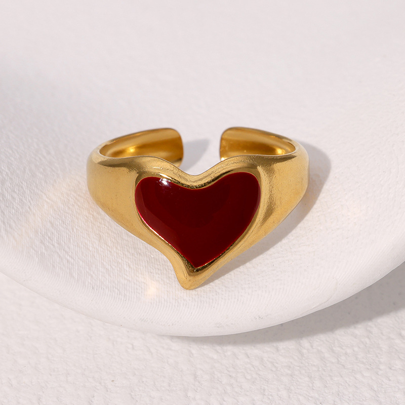 Vintage niche stainless steel open ring women
