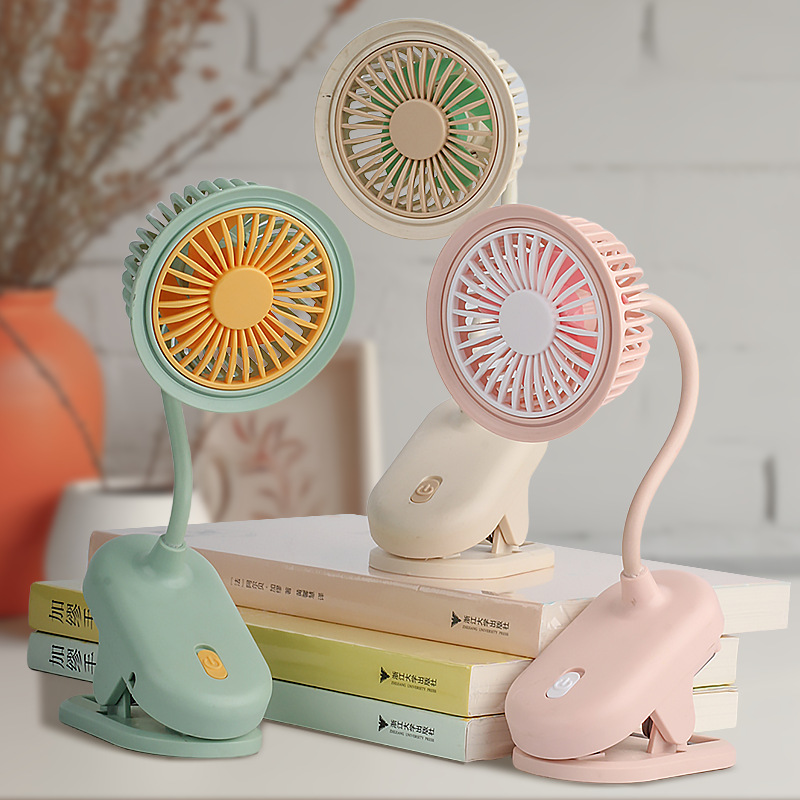 New Simple Small Fan Clip-on Desktop Small Fan USB Rechargeable Clip-on Desktop Fan