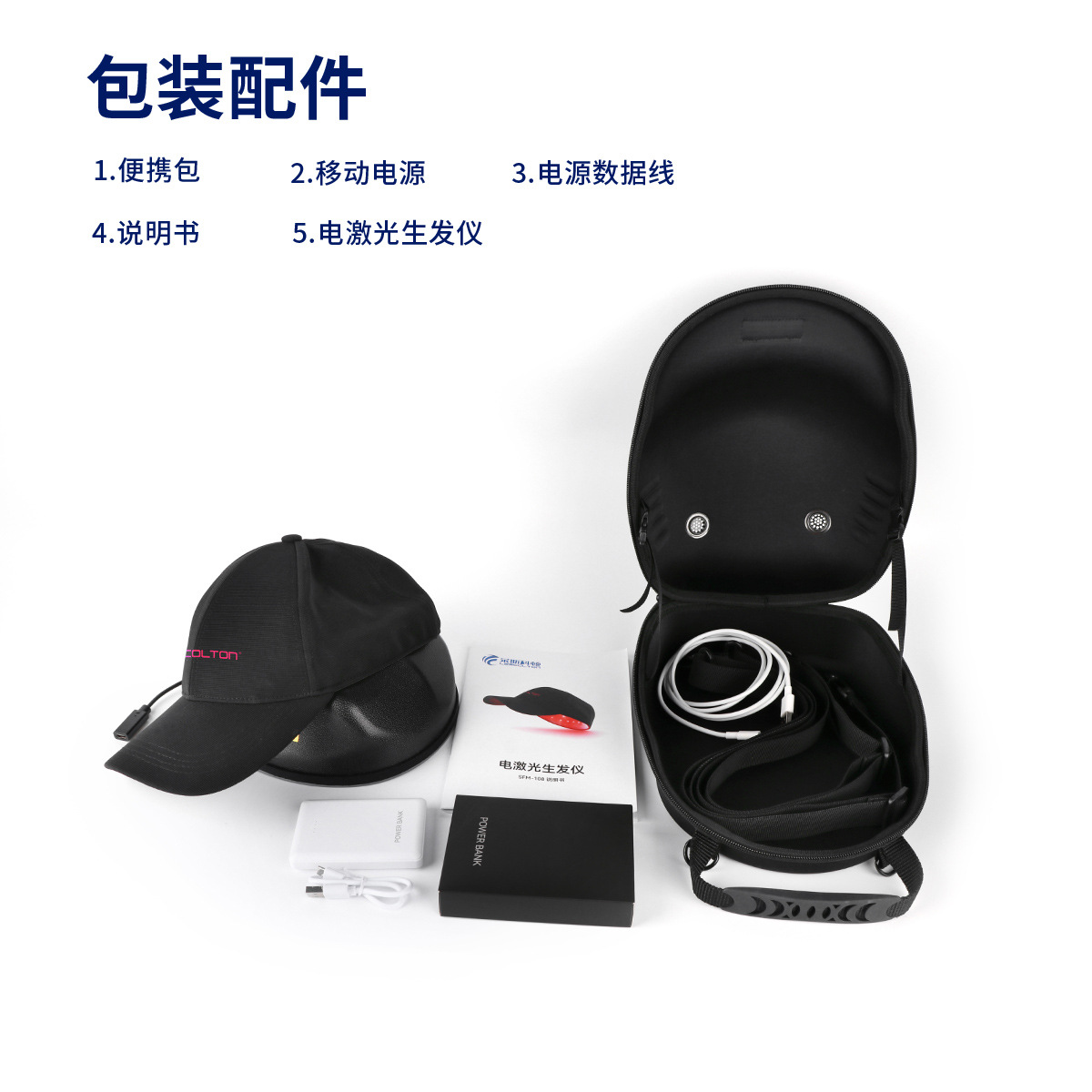 Lescolton laser hair growth instrument hair thickening red light hair care infrared hair loss therapy hair care cap helmet hair fixing