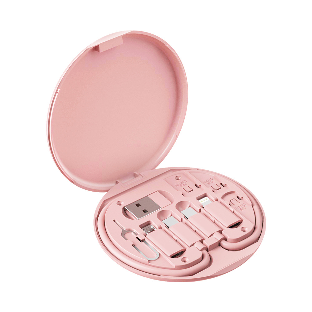 Type-C Charging Cable Multifunctional Data Cable Storage Box 65W PD Fast Charging Phone Holder Charging Cable One-to-Eight