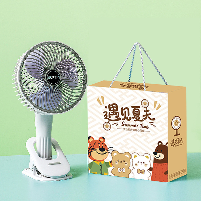 Long Battery Life Portable Fan Desktop Fan Charging Folding Silent Three-Speed Electric Fan Mini