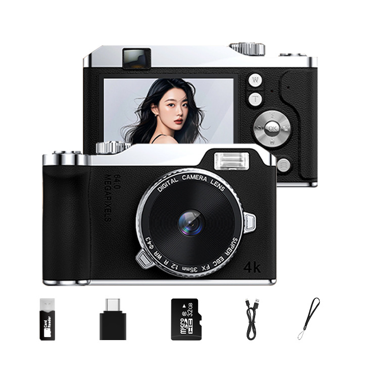 2026 HD Digital Camera Student CCD Entry-Level Camera Student Selfie Photography HD Card Camera