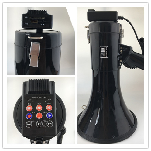 High-power handheld voice amplifier 50W recording lithium battery multifunctional megaphone for outdoor sales promotion