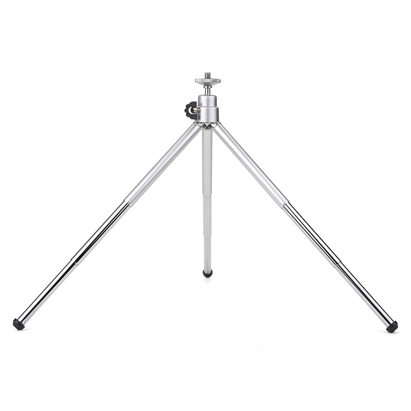 Extendable Three-Section Desktop Tripod Mini Metal Phone Stand Fill Light Stand Mirrorless Camera Tripod