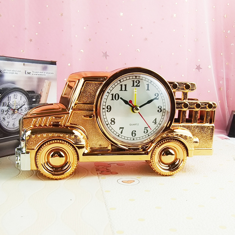 V1312-6 CH555 Series Six Vintage Car Alarm Clock Nostalgic Digital Pointer Plastic Desk Clock