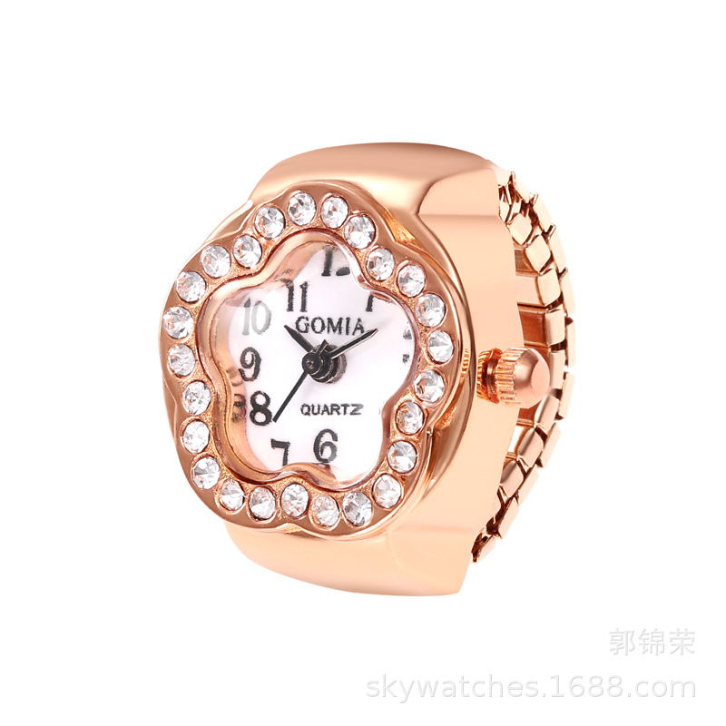 Ring Watch Gold Watch Accessory Student Watch Women's Finger Watch