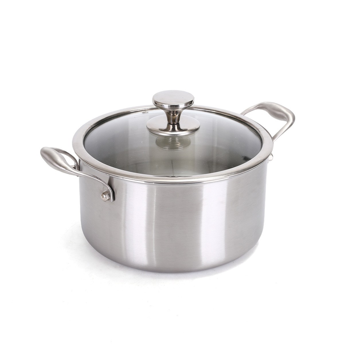 New household soup cooking 24cm pure titanium non-stick stew pot with handle large steaming integrated double ear pure titanium soup pot