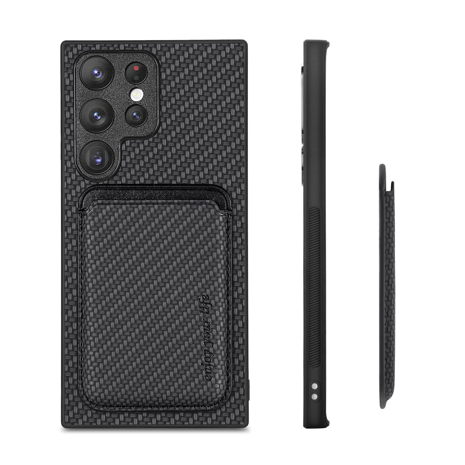 For Samsung phone case S26 Ultra protective case S25 Fe magnetic Magsafe two-in-one card case leather case