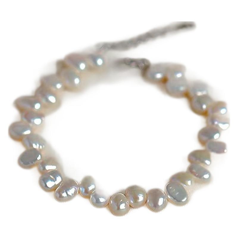 Baroque natural freshwater pearl necklace women irregular shape bracelet clavicle chain baroque pearl loose beads