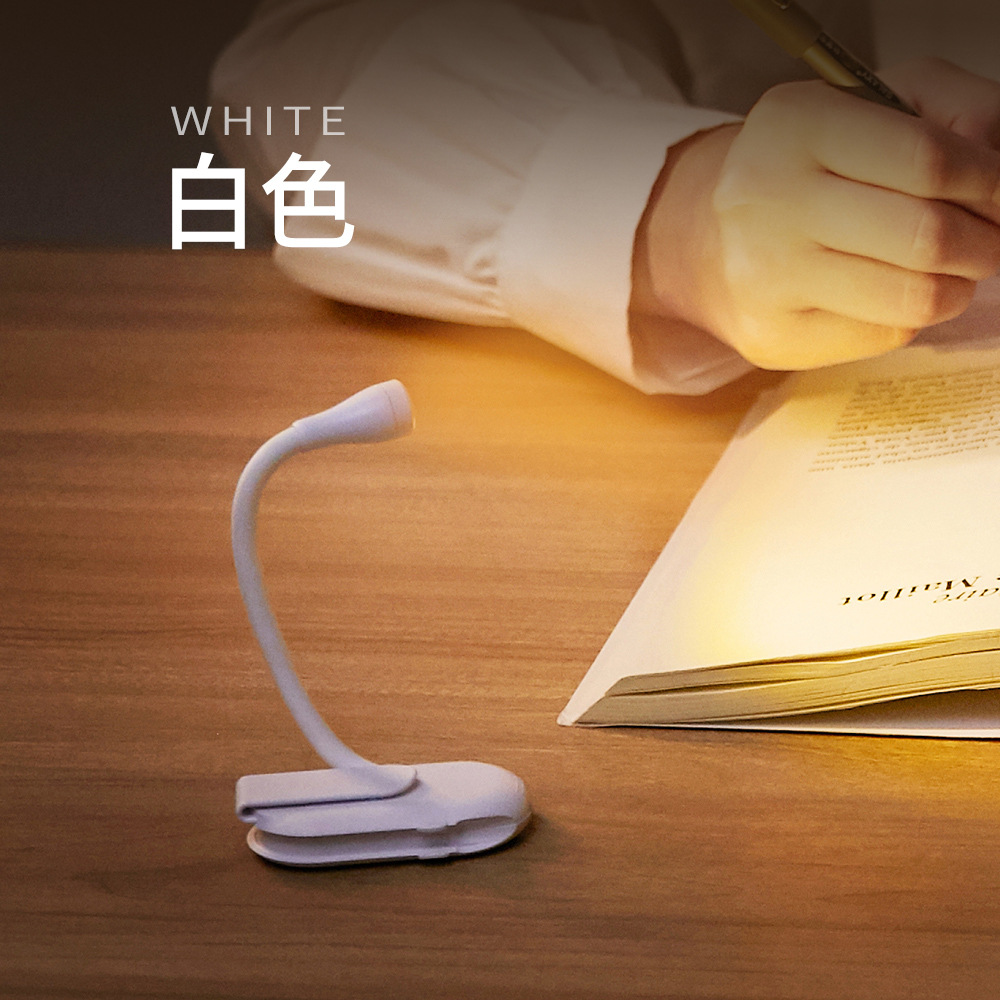 New Mini Small Desk Lamp USB Charging Portable Clip and Stand Dual Use Reading LED Night Light Gift