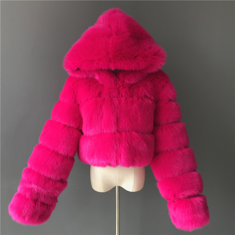 New faux fur coat jacket faux fur Haining faux fur