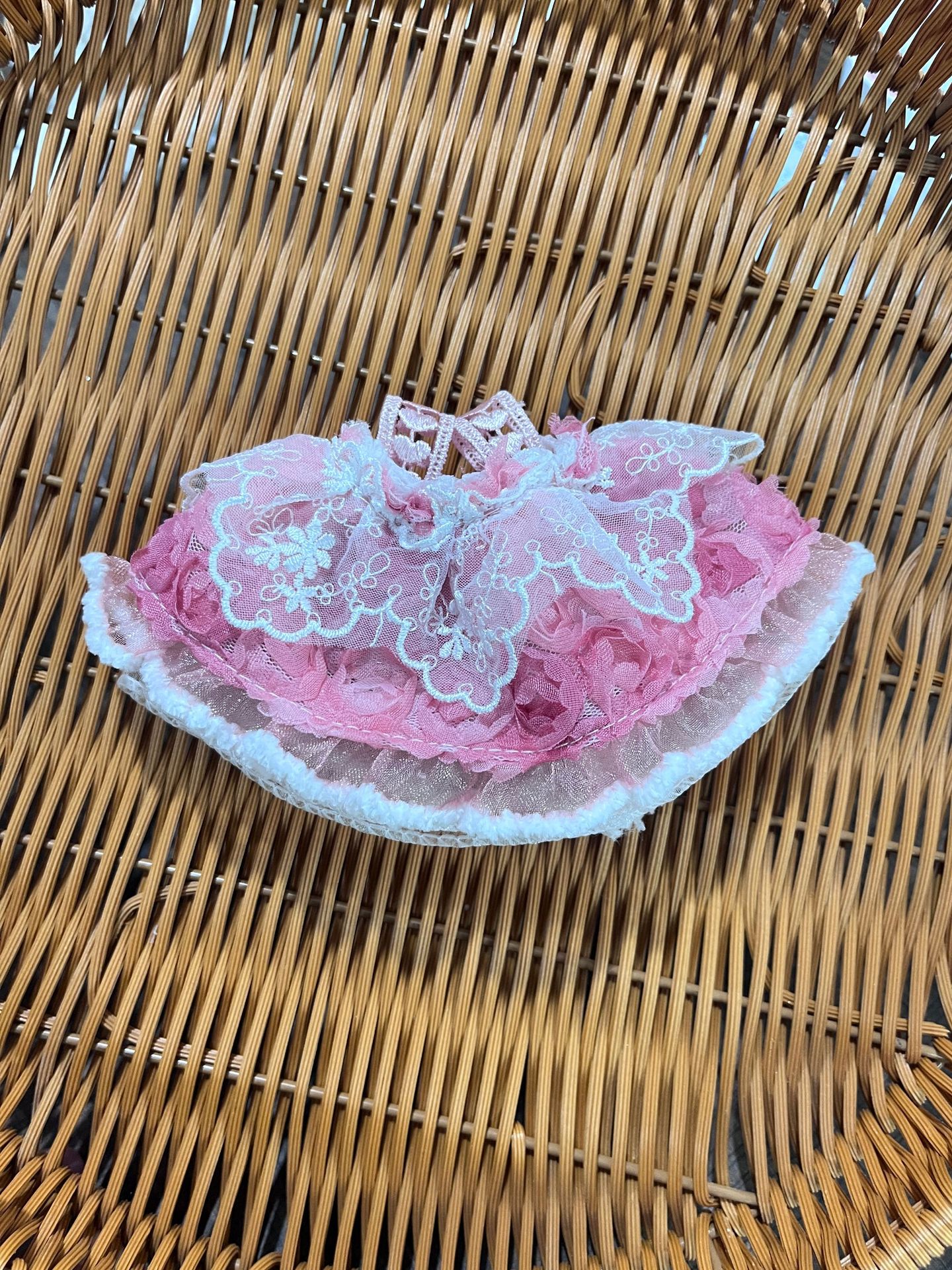 2025 New Net Gauze Small Rose Rainbow Dream Small Rose Skirt Bowknot Super Beautiful Super Fairy Doll Clothes Plush Toy Costume