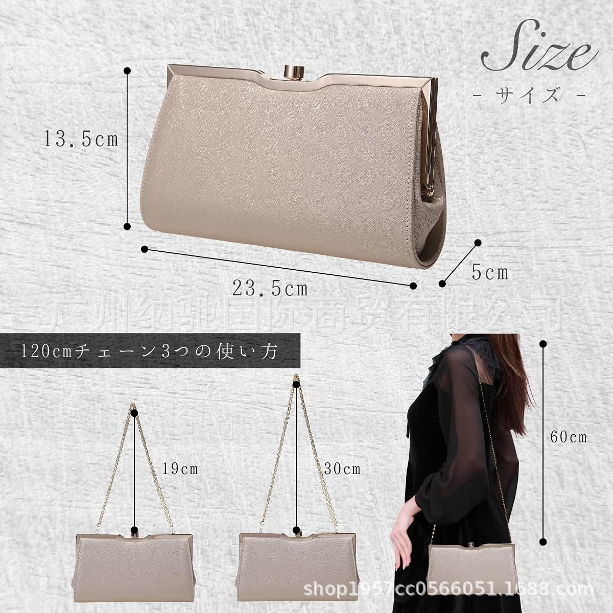 PU evening clutch bag single shoulder bag wedding dress evening dress cheongsam chain handbag kiss-lock bag