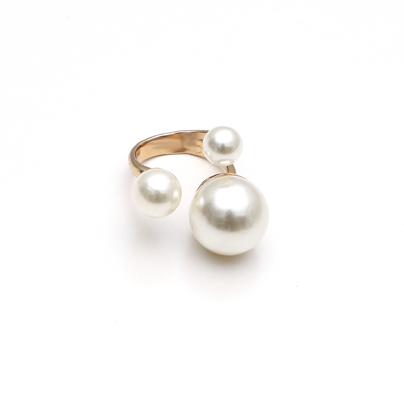 High-quality popular hand jewelry ring pearl knuckle index finger ring gold silver