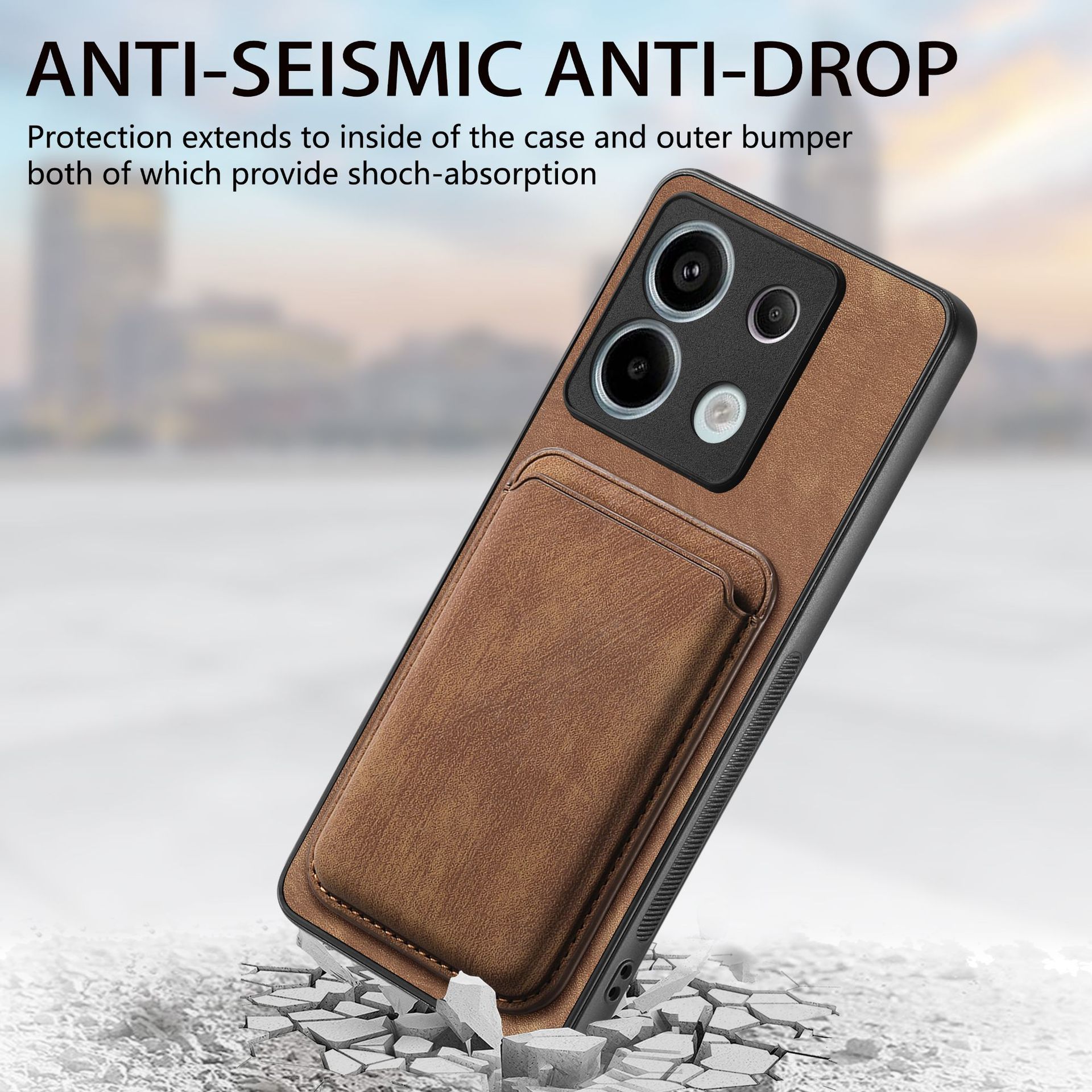 Applicable for Redmi Note 15 Pro phone case magnetic card holder Xiaomi 17 leather poco F8 pro protective case