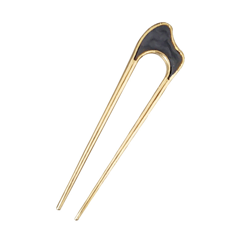 Accessories simple alloy geometric U-shaped hair clip hairpin coil hairpin insertion needle