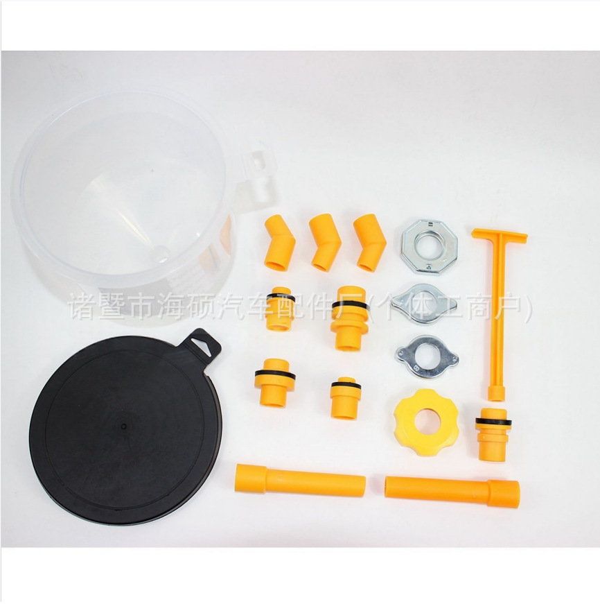 15/19pcs Antifreeze Funnel Set Filler Radiator Coolant Replacement Tool Water Pipe