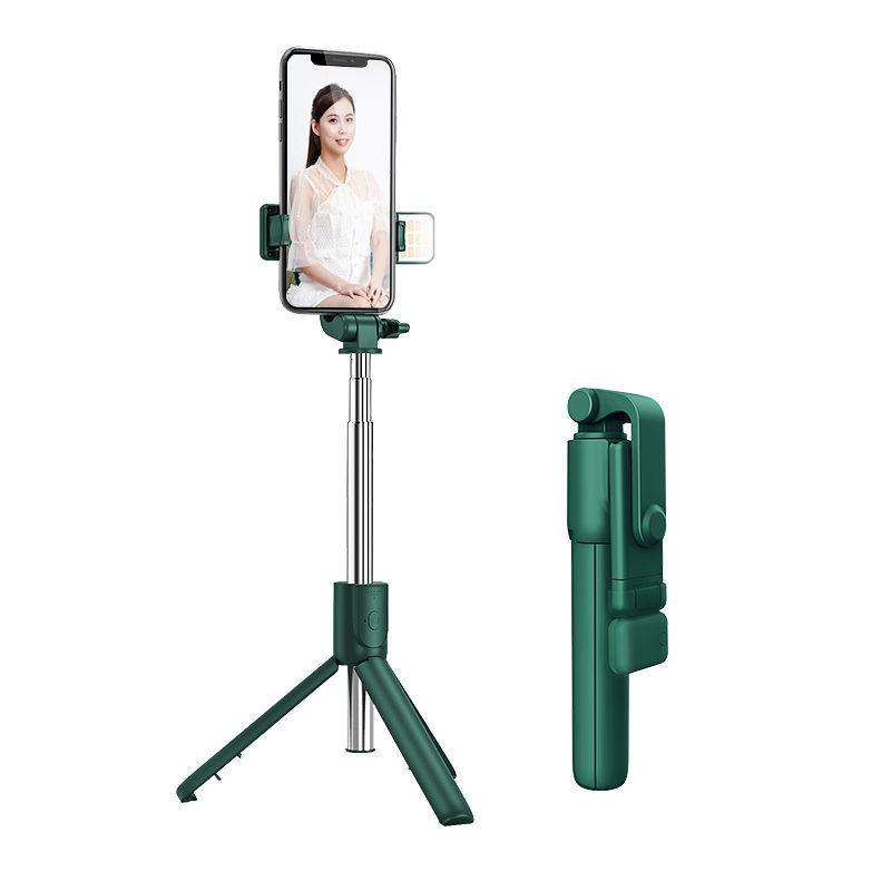 Portable photography live streaming extended 1-meter selfie stick Bluetooth fill light multi-purpose all-in-one tripod phone stand