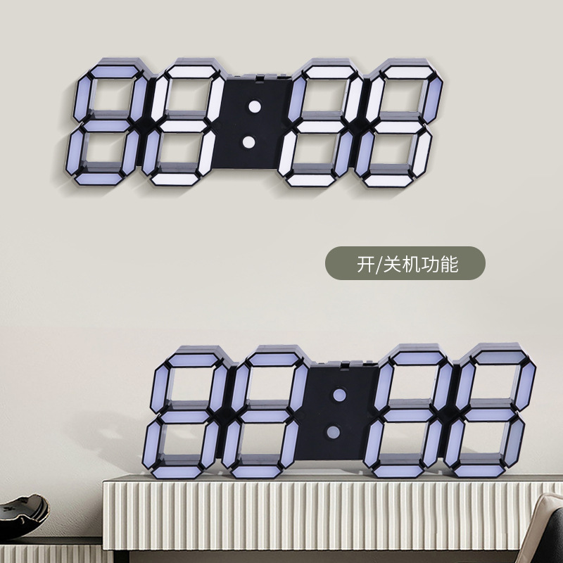 APP Smart WiFi Light Sensor Living Room Remote Control Clock Digital Wall Clock Electronic Clock 3D Clock Student Alarm Clock Countdown