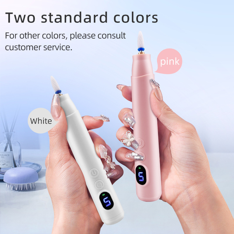 Portable automatic nail drill for professional nail removal, cuticle removal, and nail filing