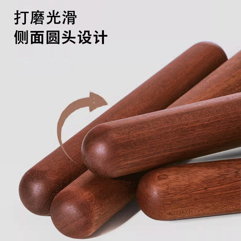 Home portable ebony rolling pin, non-stick dough, red sandalwood large rolling pin, customizable logo