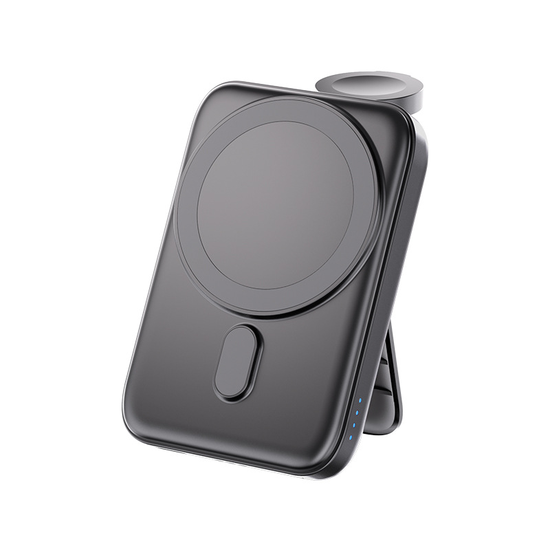 3-in-1 Magnetic Power Bank 5000mAh Mobile Power Stand for Apple Phone Samsung Watch Earphone