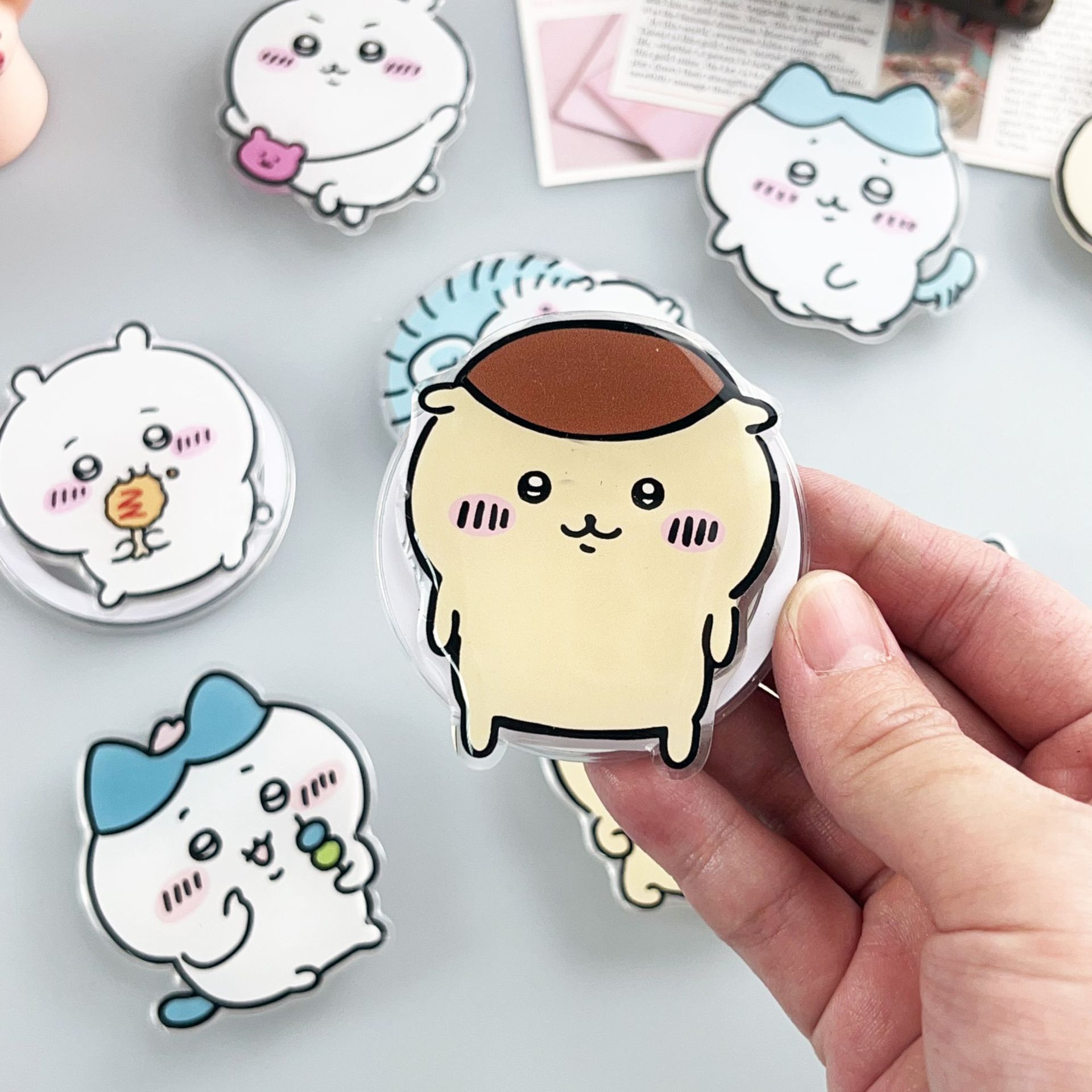 Cute Cartoon Jii Kawaii Airbag Stand Lazy Telescopic Magnetic Acrylic Resin Phone Stand