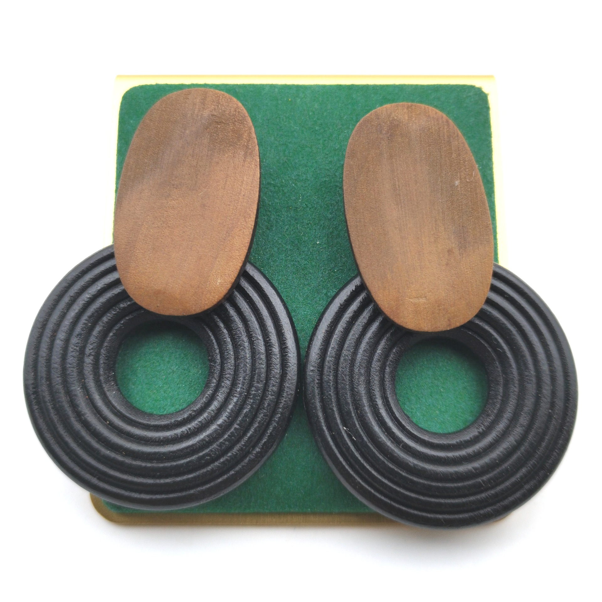 New exaggerated geometric acrylic circle earrings