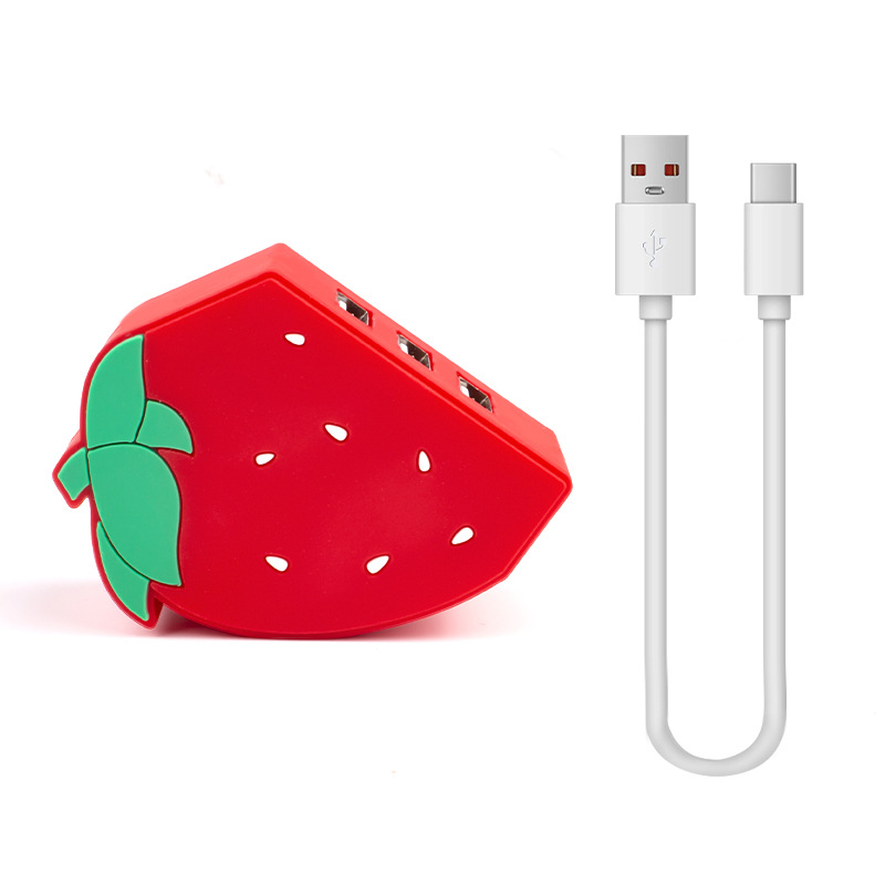 New Cartoon Hub Multi-function Expansion Laptop Hub Fruit Hub 3-port Splitter