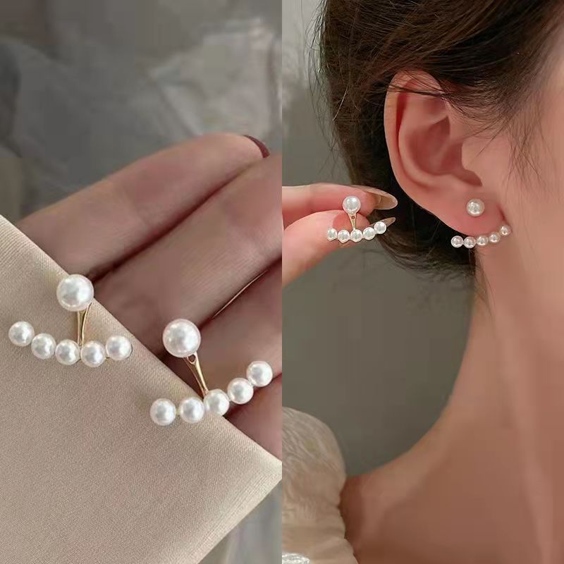Silver needle earrings women long tassel earrings ear accessories