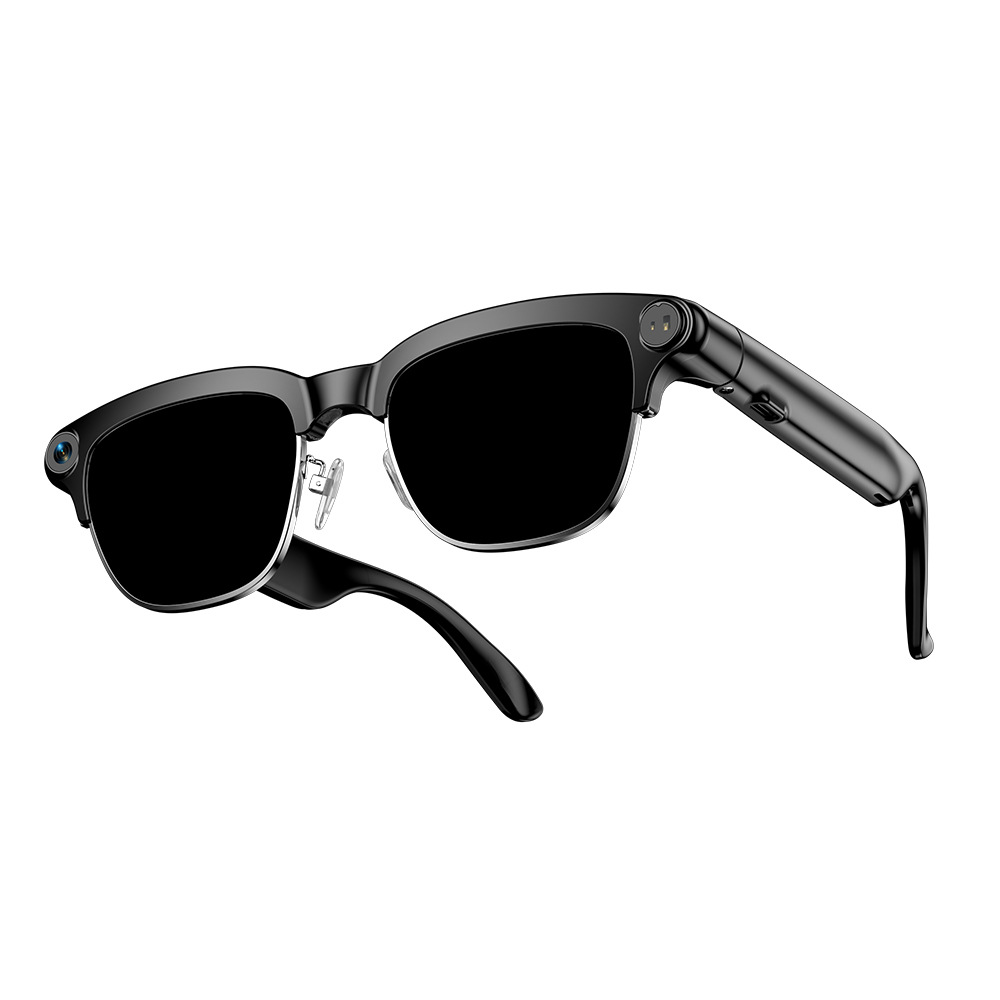 2026 New Smart Glasses Support AI Recognition Translation 8MP Photo Video Bluetooth Music